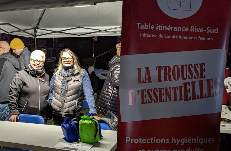 Kiosque de sensibilisation lors de la Nuit des sans-abri de Longueuil -21 octobre 2022